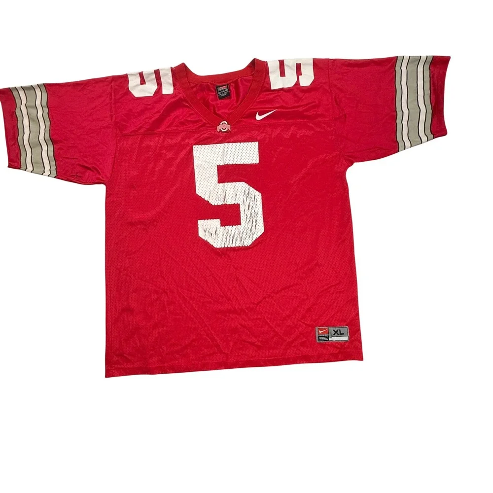 Nike Team Ohio State Buckeyes #5 Football Jersey Red Mens XL FA99-PRX - Picture 1 of 9